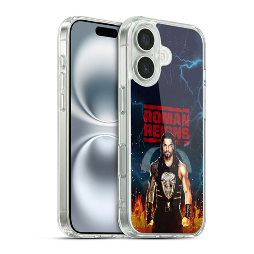 WWE 2017 Roman Reigns LED Image Soft Gel Case for Apple iPhone 16 & MagSafe