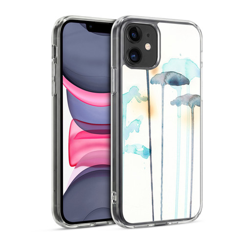 Wyanne Nature Blue Botanical Watercolour Soft Gel Case for Apple iPhone 11