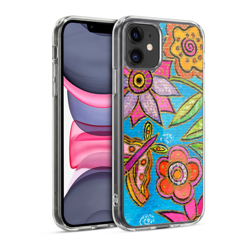 Wyanne Nature Funky Flowers And Butterfly Soft Gel Case for Apple iPhone 11
