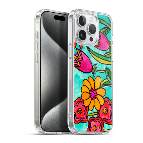 Wyanne Nature Funky Flowers Soft Gel Case for Apple iPhone 15 Pro Max & MagSafe