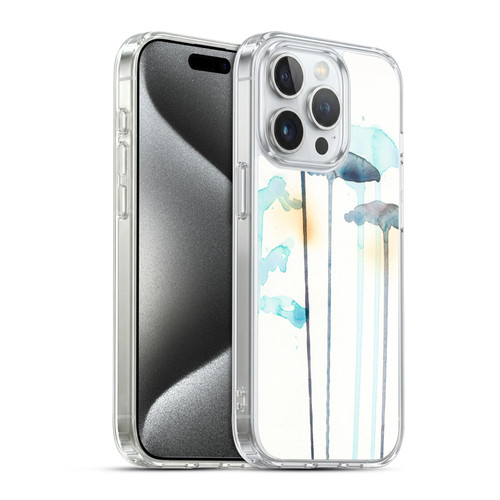 Wyanne Nature Blue Botanical Watercolour Soft Gel Case for Apple iPhone 15 Pro & MagSafe