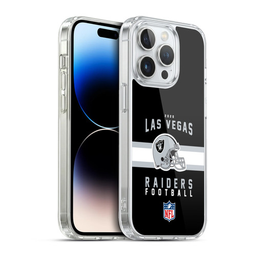 NFL Las Vegas Raiders Graphics Helmet Typography Soft Gel Case for Apple iPhone 13 Pro & MagSafe