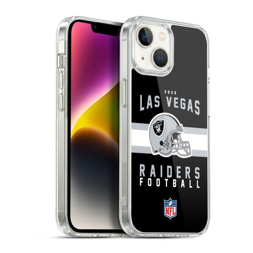 NFL Las Vegas Raiders Graphics Helmet Typography Soft Gel Case for Apple iPhone 14