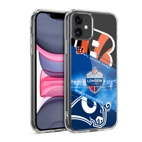 NFL 2019 London Games Bengals VS. Rams Soft Gel Case for Apple iPhone 11