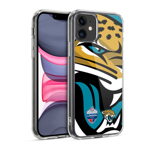 NFL 2019 London Games Oversized Jaguars Soft Gel Case for Apple iPhone 11