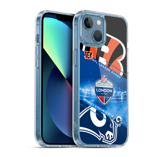 NFL 2019 London Games Bengals VS. Rams Soft Gel Case for Apple iPhone 13 Mini & MagSafe