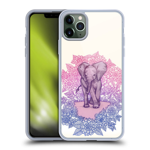 Micklyn Le Feuvre Animals Cute Baby Elephant Soft Gel Case for Apple iPhone 11 Pro Max