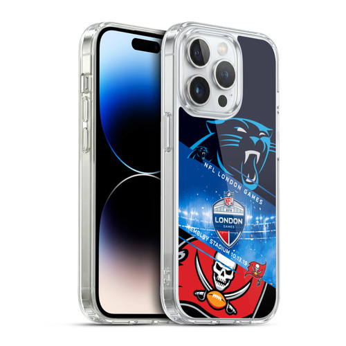 NFL 2019 London Games Panthers VS. Buccaneers Soft Gel Case for Apple iPhone 13 Pro & MagSafe