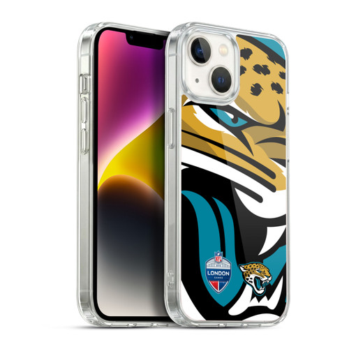 NFL 2019 London Games Oversized Jaguars Soft Gel Case for Apple iPhone 14