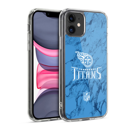 NFL Tennessee Titans Graphics Coloured Marble Soft Gel Case for Apple iPhone 11