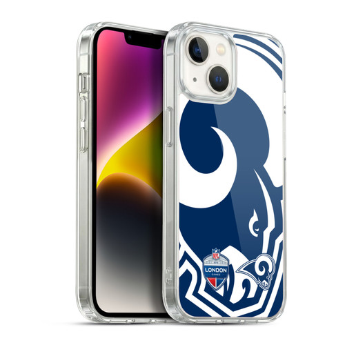 NFL 2019 London Games Oversized Rams Soft Gel Case for Apple iPhone 14