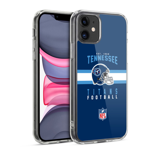NFL Tennessee Titans Graphics Helmet Typography Soft Gel Case for Apple iPhone 11