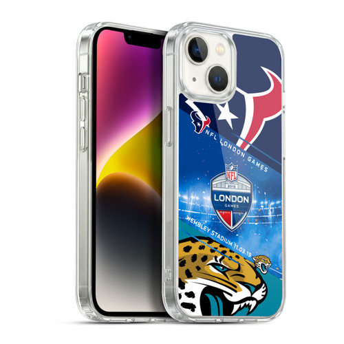 NFL 2019 London Games Texans VS. Jaguars Soft Gel Case for Apple iPhone 14