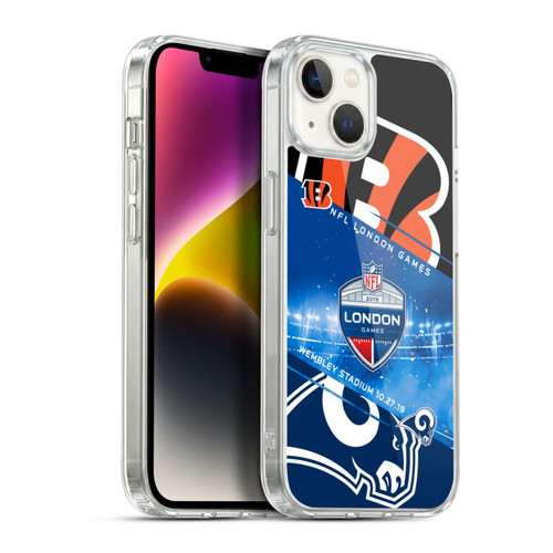 NFL 2019 London Games Bengals VS. Rams Soft Gel Case for Apple iPhone 14 Plus & MagSafe