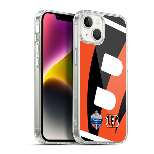 NFL 2019 London Games Oversized Bengals Soft Gel Case for Apple iPhone 14 Plus & MagSafe