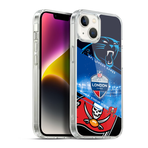 NFL 2019 London Games Panthers VS. Buccaneers Soft Gel Case for Apple iPhone 14 Plus & MagSafe
