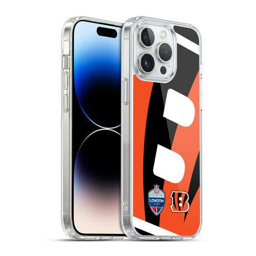NFL 2019 London Games Oversized Bengals Soft Gel Case for Apple iPhone 14 Pro Max & MagSafe