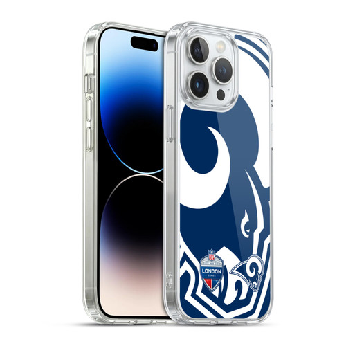 NFL 2019 London Games Oversized Rams Soft Gel Case for Apple iPhone 14 Pro Max & MagSafe