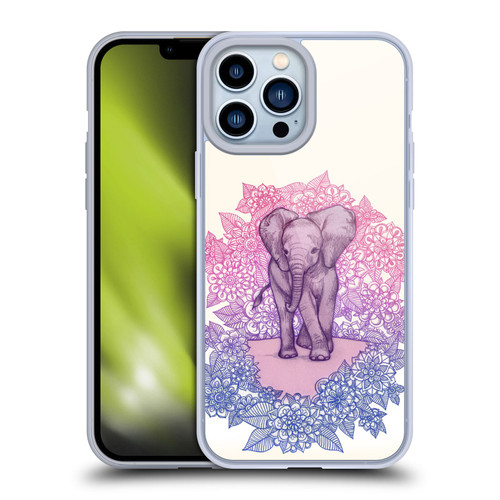 Micklyn Le Feuvre Animals Cute Baby Elephant Soft Gel Case for Apple iPhone 13 Pro Max