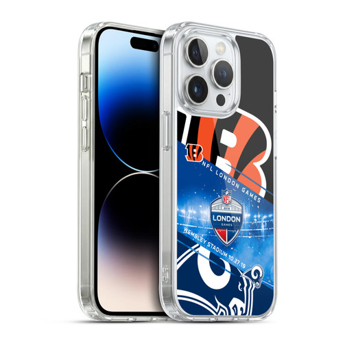 NFL 2019 London Games Bengals VS. Rams Soft Gel Case for Apple iPhone 14 Pro & MagSafe