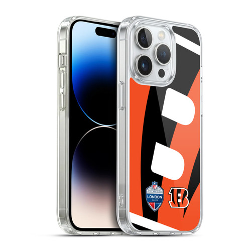 NFL 2019 London Games Oversized Bengals Soft Gel Case for Apple iPhone 14 Pro & MagSafe