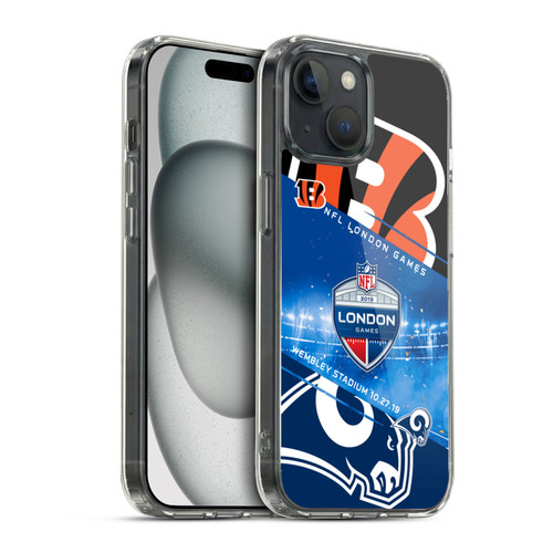NFL 2019 London Games Bengals VS. Rams Soft Gel Case for Apple iPhone 15 & MagSafe