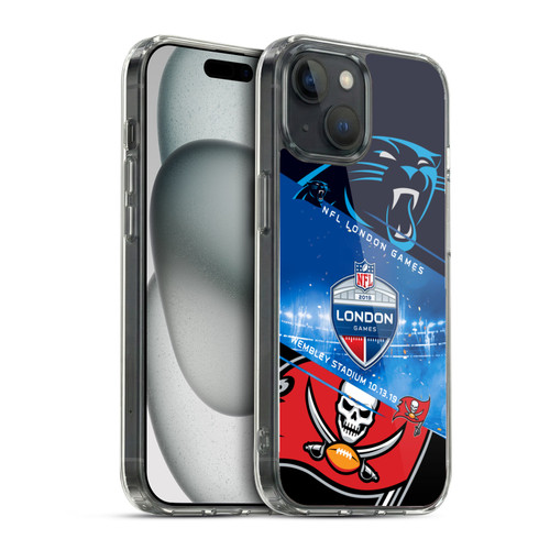 NFL 2019 London Games Panthers VS. Buccaneers Soft Gel Case for Apple iPhone 15 & MagSafe