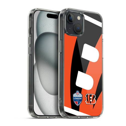 NFL 2019 London Games Oversized Bengals Soft Gel Case for Apple iPhone 15 Plus & MagSafe