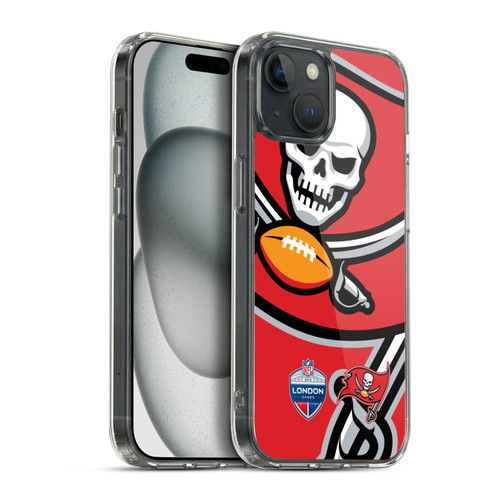 NFL 2019 London Games Oversized Buccaneers Soft Gel Case for Apple iPhone 15 Plus & MagSafe