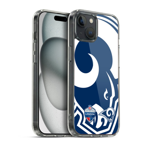 NFL 2019 London Games Oversized Rams Soft Gel Case for Apple iPhone 15 Plus & MagSafe