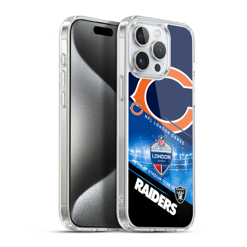 NFL 2019 London Games Bears VS. Raiders Soft Gel Case for Apple iPhone 15 Pro Max & MagSafe