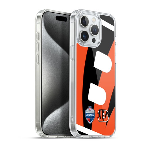 NFL 2019 London Games Oversized Bengals Soft Gel Case for Apple iPhone 15 Pro Max & MagSafe