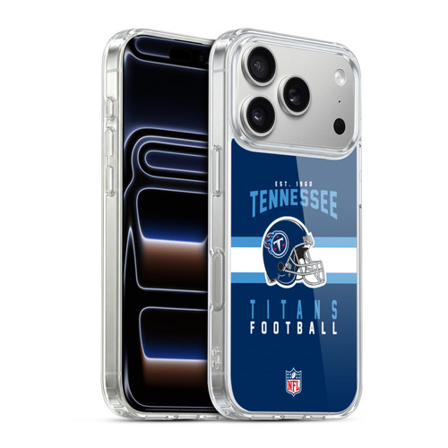NFL Tennessee Titans Graphics Helmet Typography Soft Gel Case for Apple iPhone 17 Pro
