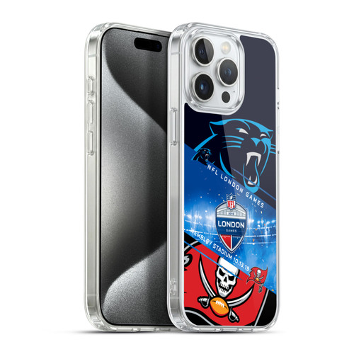 NFL 2019 London Games Panthers VS. Buccaneers Soft Gel Case for Apple iPhone 15 Pro Max & MagSafe