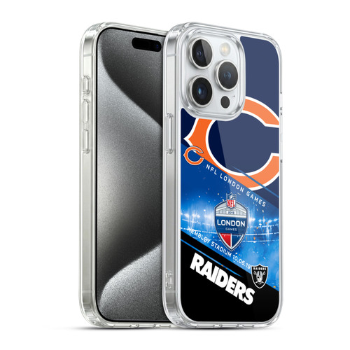 NFL 2019 London Games Bears VS. Raiders Soft Gel Case for Apple iPhone 15 Pro & MagSafe
