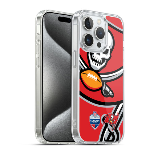 NFL 2019 London Games Oversized Buccaneers Soft Gel Case for Apple iPhone 15 Pro & MagSafe