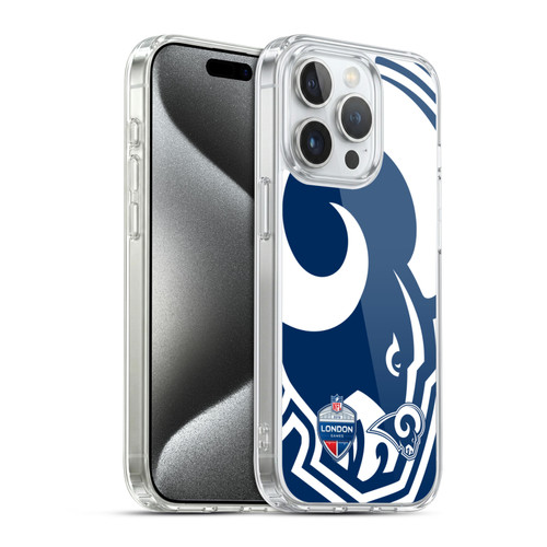 NFL 2019 London Games Oversized Rams Soft Gel Case for Apple iPhone 15 Pro & MagSafe
