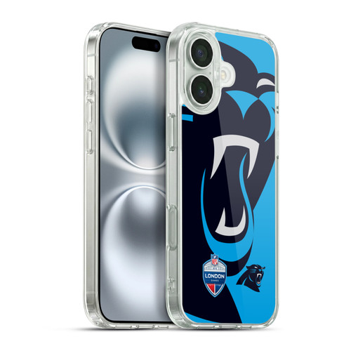 NFL 2019 London Games Oversized Panthers Soft Gel Case for Apple iPhone 16 Plus & MagSafe