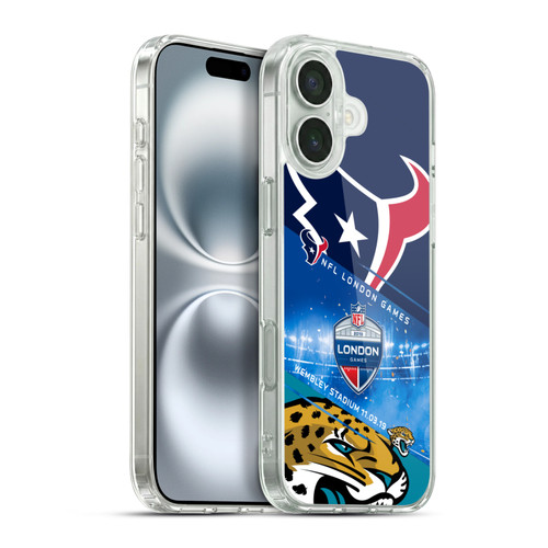 NFL 2019 London Games Texans VS. Jaguars Soft Gel Case for Apple iPhone 16 Plus & MagSafe