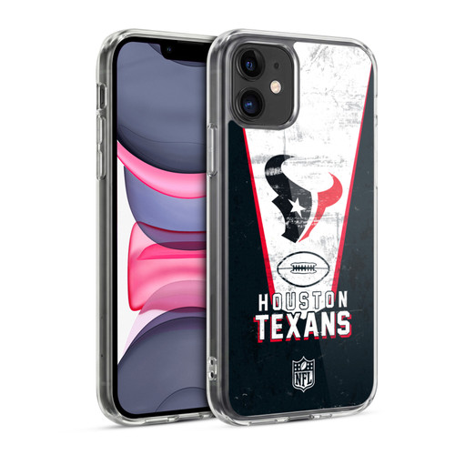 NFL Houston Texans Logo Art Banner Soft Gel Case for Apple iPhone 11