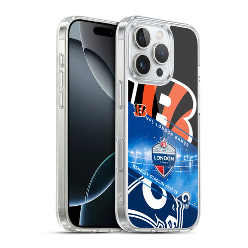 NFL 2019 London Games Bengals VS. Rams Soft Gel Case for Apple iPhone 16 Pro & MagSafe
