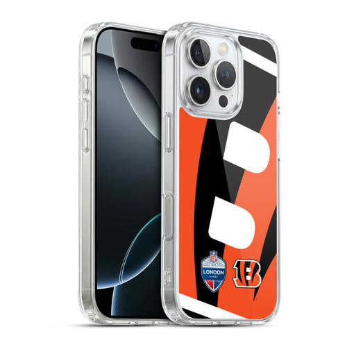 NFL 2019 London Games Oversized Bengals Soft Gel Case for Apple iPhone 16 Pro & MagSafe