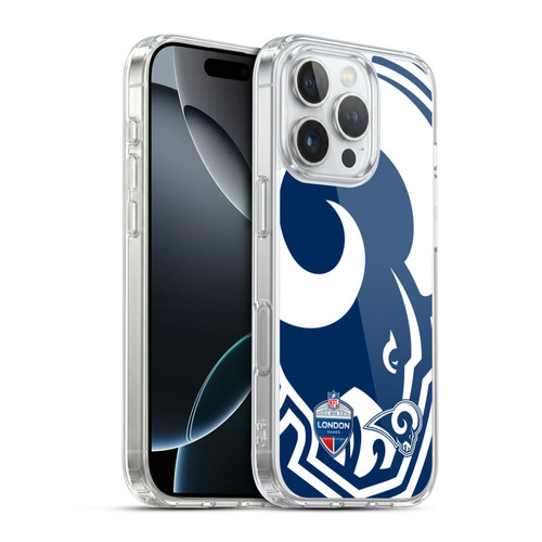 NFL 2019 London Games Oversized Rams Soft Gel Case for Apple iPhone 16 Pro & MagSafe