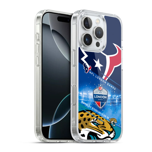 NFL 2019 London Games Texans VS. Jaguars Soft Gel Case for Apple iPhone 16 Pro & MagSafe