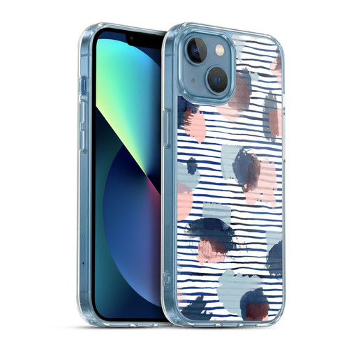 Ninola Patterns Graphic Thoughts Dots Blue Soft Gel Case for Apple iPhone 13 Mini & MagSafe