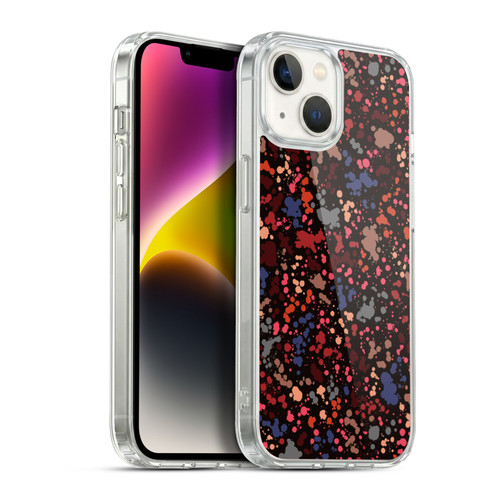Ninola Patterns Dark Colourful Splatter Drops Soft Gel Case for Apple iPhone 14
