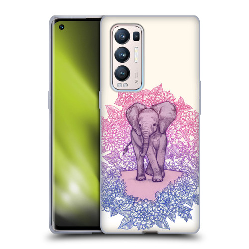 Micklyn Le Feuvre Animals Cute Baby Elephant Soft Gel Case for OPPO Find X3 Neo / Reno5 Pro+ 5G