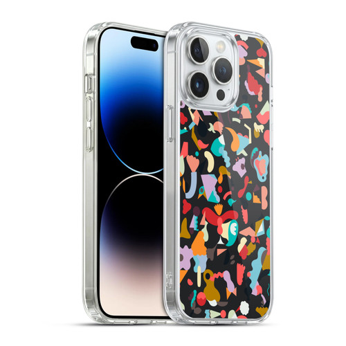 Ninola Patterns Imaginary Geo Animals Black Soft Gel Case for Apple iPhone 14 Pro Max & MagSafe