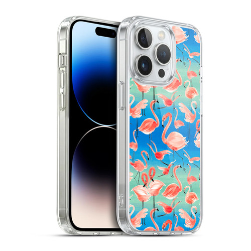 Ninola Patterns Flamingos Soft Gel Case for Apple iPhone 14 Pro & MagSafe
