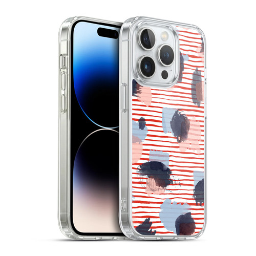 Ninola Patterns Graphic Thoughts Dots Red Soft Gel Case for Apple iPhone 14 Pro & MagSafe